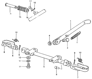 TS125 Stand - footrest