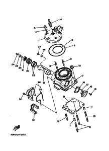 YZ125 YZ125D Головка цилиндров