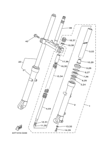 XG250 Передняя вилка