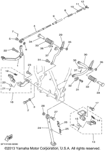 TW200 Подножки