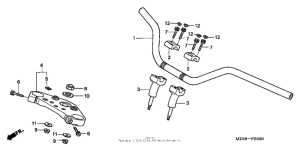 VF750C Handlebar + top bridge