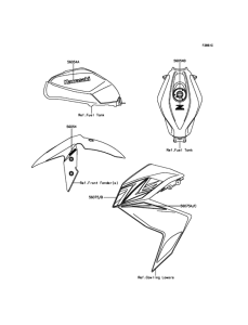 ER300 Наклейки (черные)