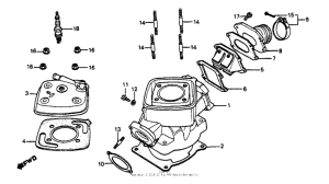 CR80R Cylinder + cylinder head 83