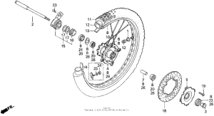 XR600R Переднее колесо
