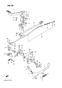 VS750 Prop stand - rear brake