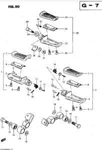 GSX750 Подножки