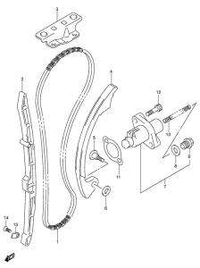 DR-Z400 Держатель направляющей