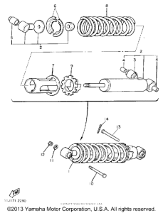 XZ550RJ Амортизаторы задние
