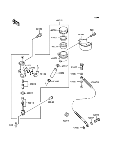 ZR400 Задний торм цилиндр