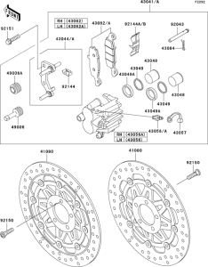 ZR750 Передний тормоз