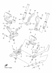 XVS950C Stand & footrest