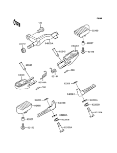 KLX250 Подножки
