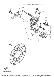 XT600EDC Задний суппорт