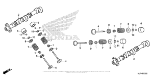 GL1800C Распределительный вал и клапана