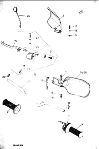 DR-50 Руль and brake lever
