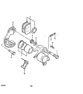 GS550 Передний суппорт тормозной