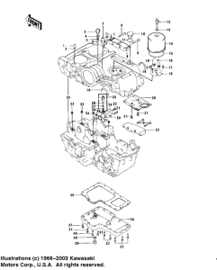 KZ750 Crankcase / breather cover / oil pan