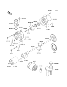 ZX1200 Масляный насос и фильтр
