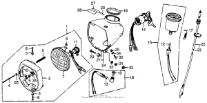 NC50 Headlight + speedometer