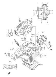 DR125 Головка цилиндров