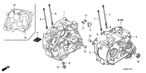 CRF100F Картер двигателя