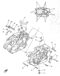 SR250 Картер двигателя