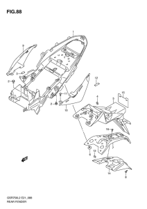 GSR750 (ABS) Заднее крыло