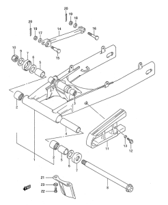 GSF400 Маятник задний