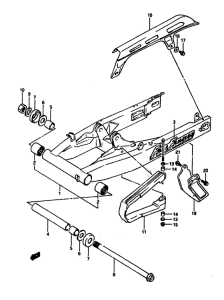 DR650 Маятник задний