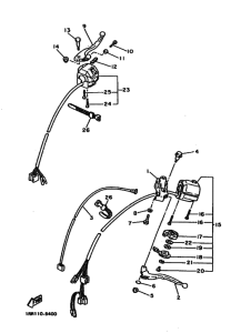 XV750 XV750K Interruptor  manillar&palanc