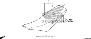 CRF100F Сиденье