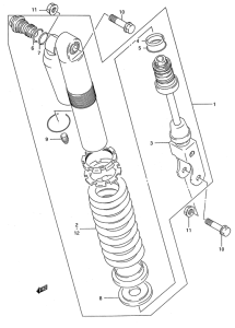 RM80 Абсорбер удавный в сборе задний