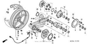VFR800 Переднее колесо