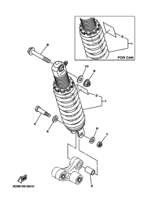 XT250 XT250X Задняя подвеска