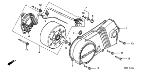 H100 Left crankcase cover /  generator