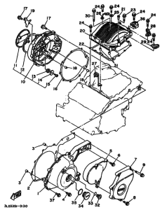 XTZ750 XTZ750B Crankcase cover ass`y  (v
