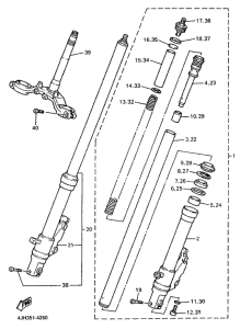FZR600R Передняя вилка