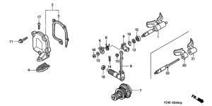 CR125R Клапан выхлопа