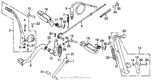CT125 Pedals + side stand