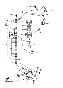 YZF-R1R ( RaceBase) Rr master cylinder assy
