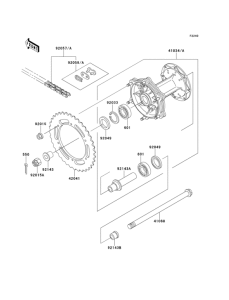 KMX125 Задняя ступица колеса