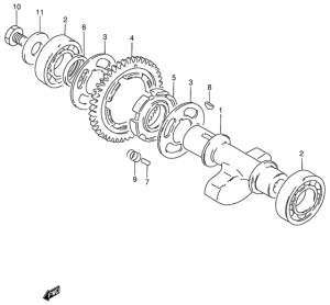 GN250 Балансир кривошипа