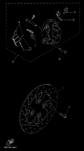 YP125E YP125R Передний суппорт