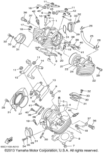 XVS650A Головка цилиндров