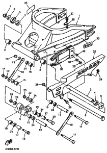 YZF750R Задний рычаг и подвеска