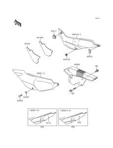 KLE500 Боковые обтекатели