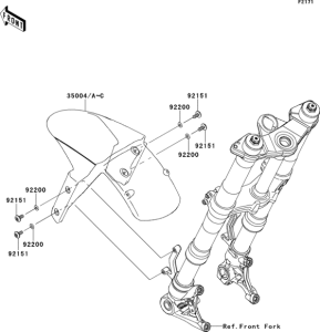 ZX1000 Крыло переднее