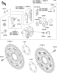 ER650 Передний тормоз
