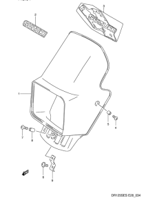 DR125 Headlamp cover  front fender
