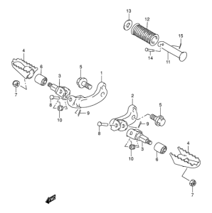 DR200 Подножки